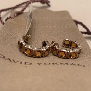 David Yurman Citrine SS/18k hoops!!